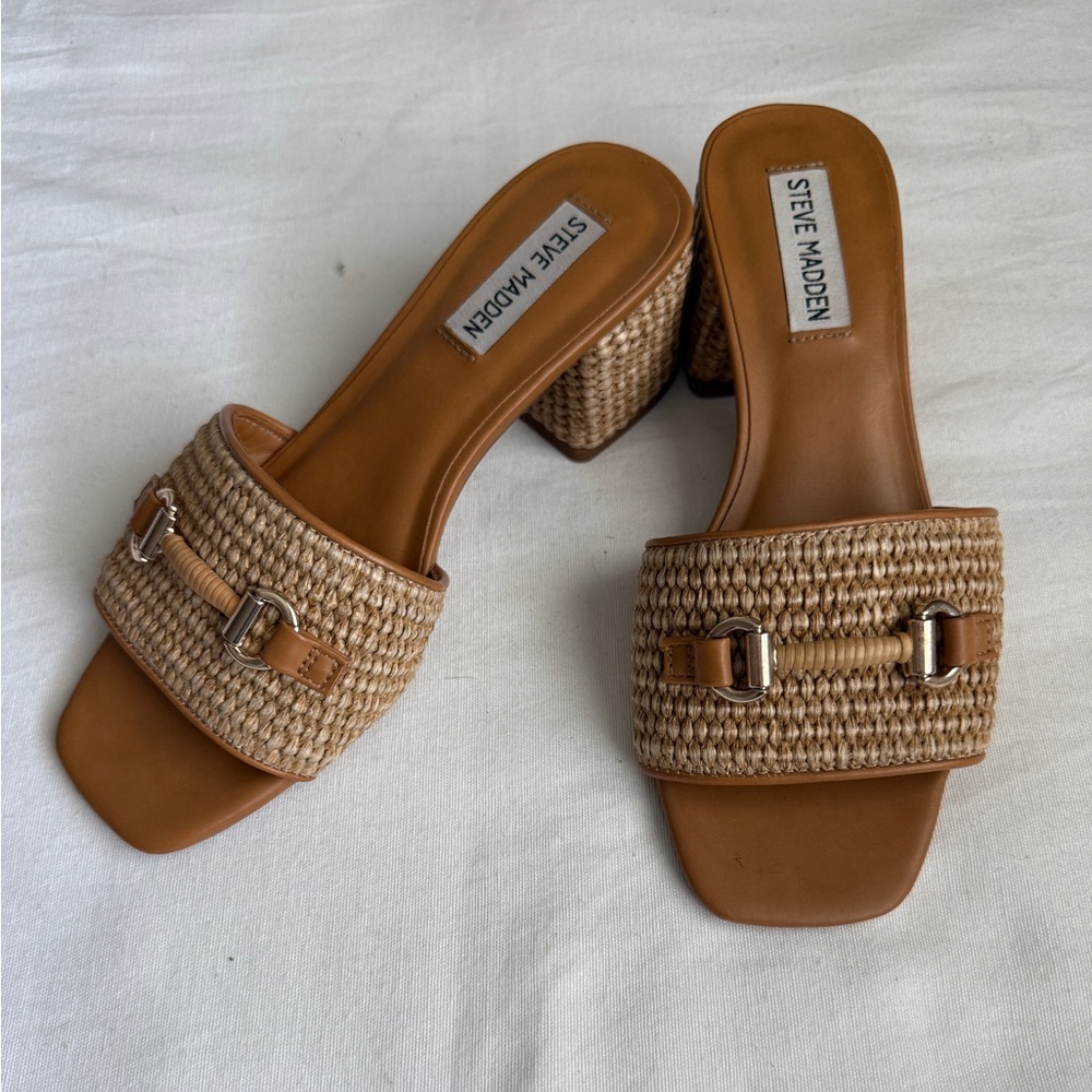 Steve Madden Raffia Sandals - Picture 2 of 2